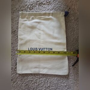 Louis Vuitton Cream Dust Bag with Blue Logo